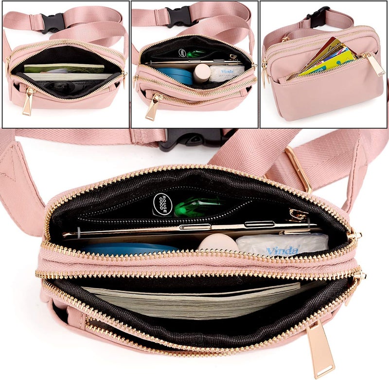 UTO Fanny Pack for Women Crossbody Trendy Fashion Belt Purse Chest Waist Hip Bumbag for Outdoor Shopping Travel Hiking - Image 4